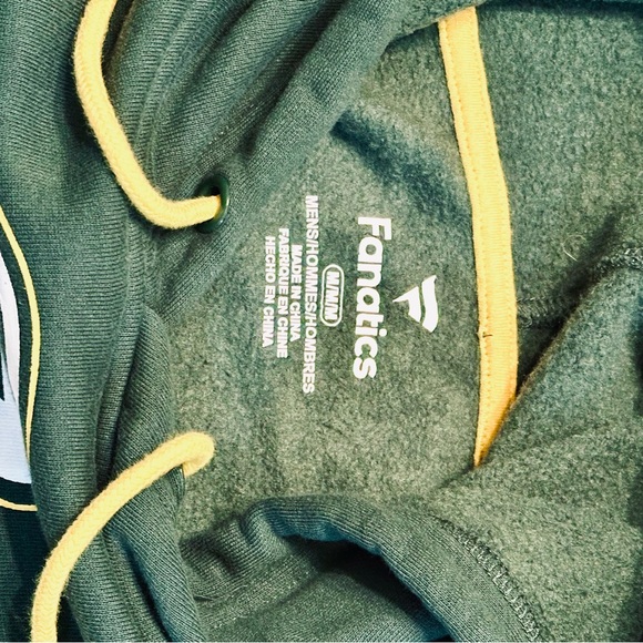 Fanatics Green Bay Packers Football Sweatshirt  Hoodie Green Yellow Men’s Size M - Picture 6 of 6